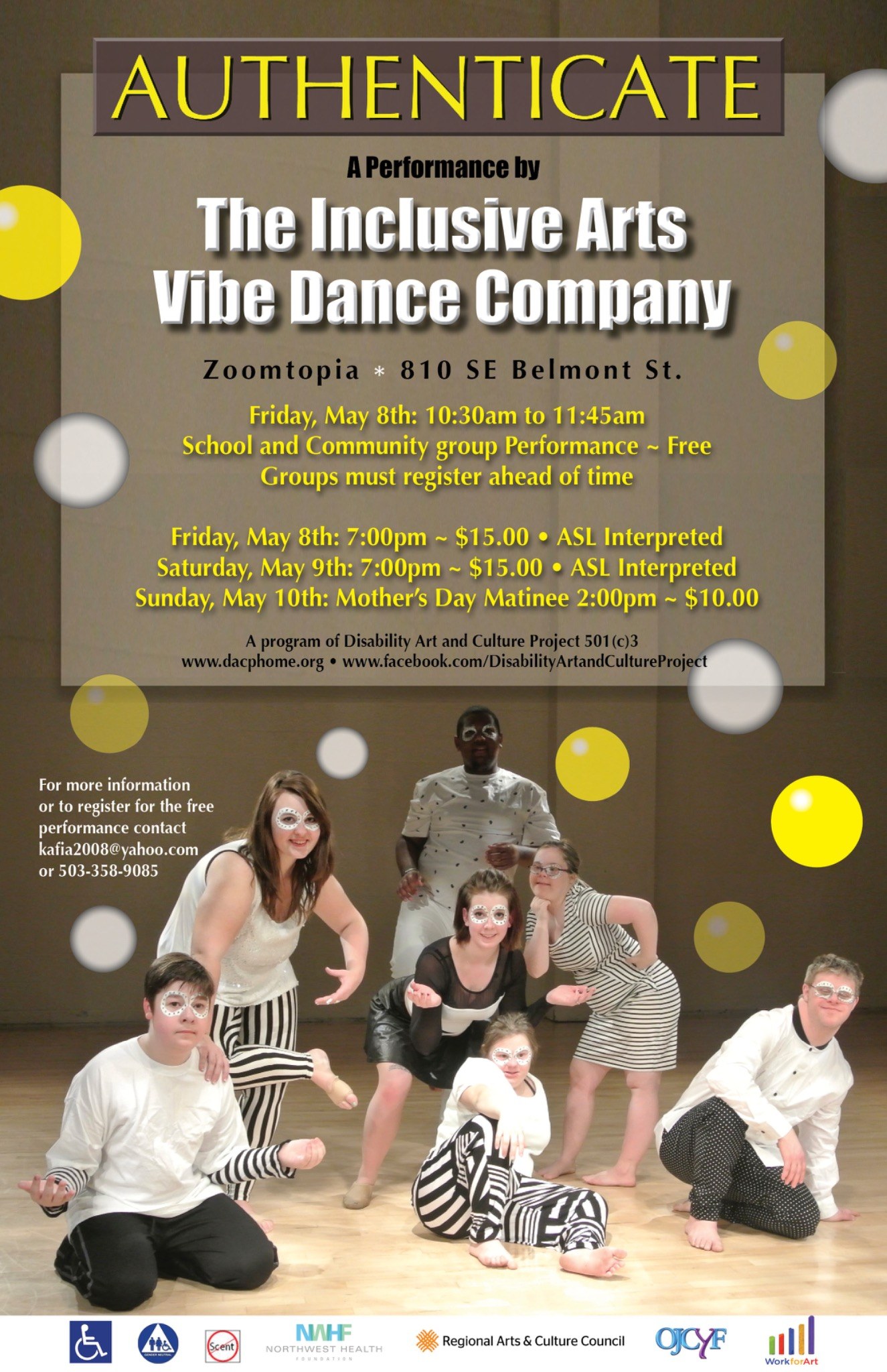 Inclusive Arts dance poster